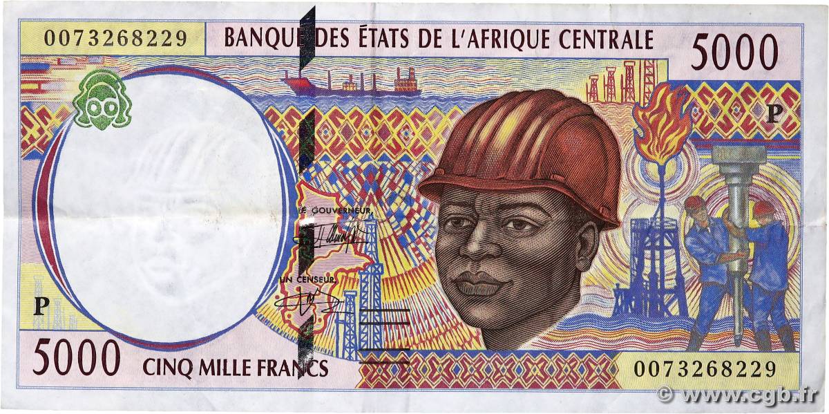 5000 Francs ZENTRALAFRIKANISCHE LÄNDER  2000 P.604Pf SS