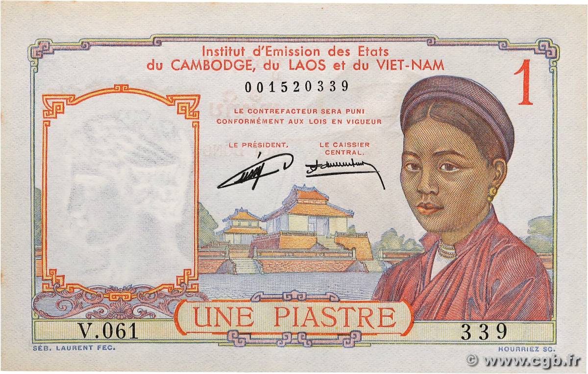 1 Piastre INDOCHINE FRANÇAISE  1953 P.092 pr.NEUF