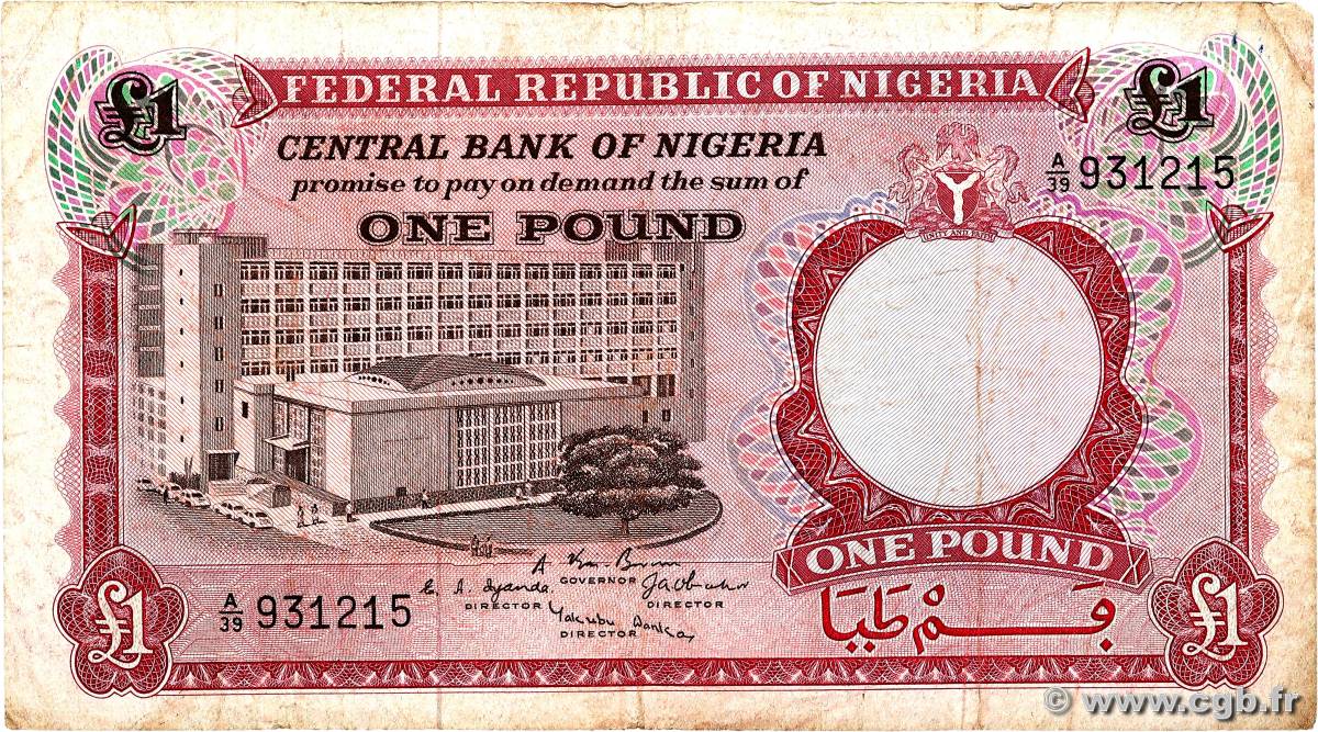 1 Pound NIGERIA  1697 P.08 TB