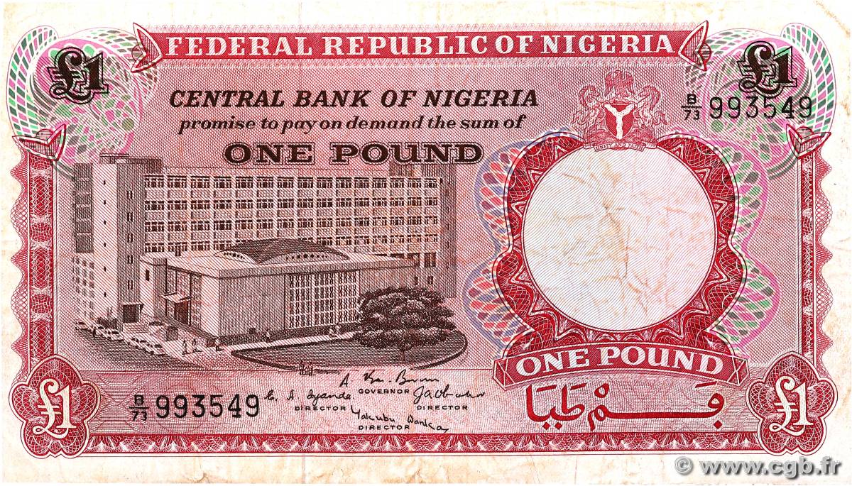 1 Pound NIGERIA  1697 P.08 F