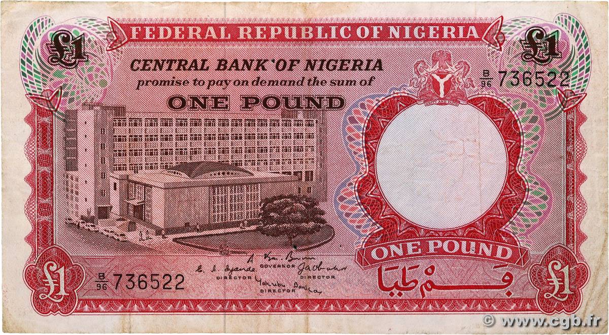 1 Pound NIGERIA  1697 P.08 BC