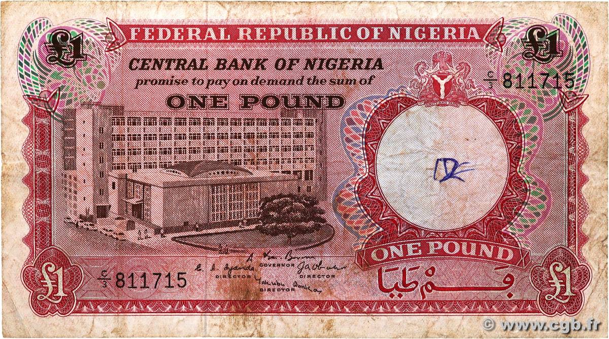 1 Pound NIGERIA  1697 P.08 TB