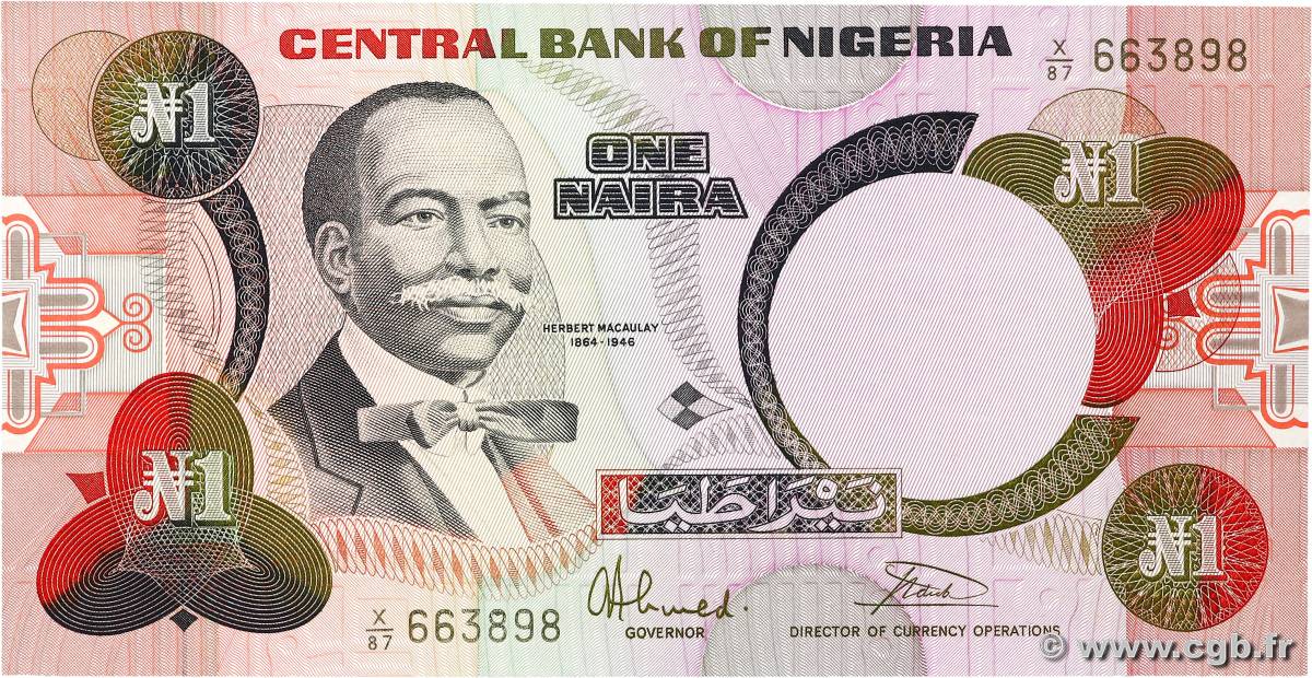 1 Naira NIGERIA  1984 P.23b FDC