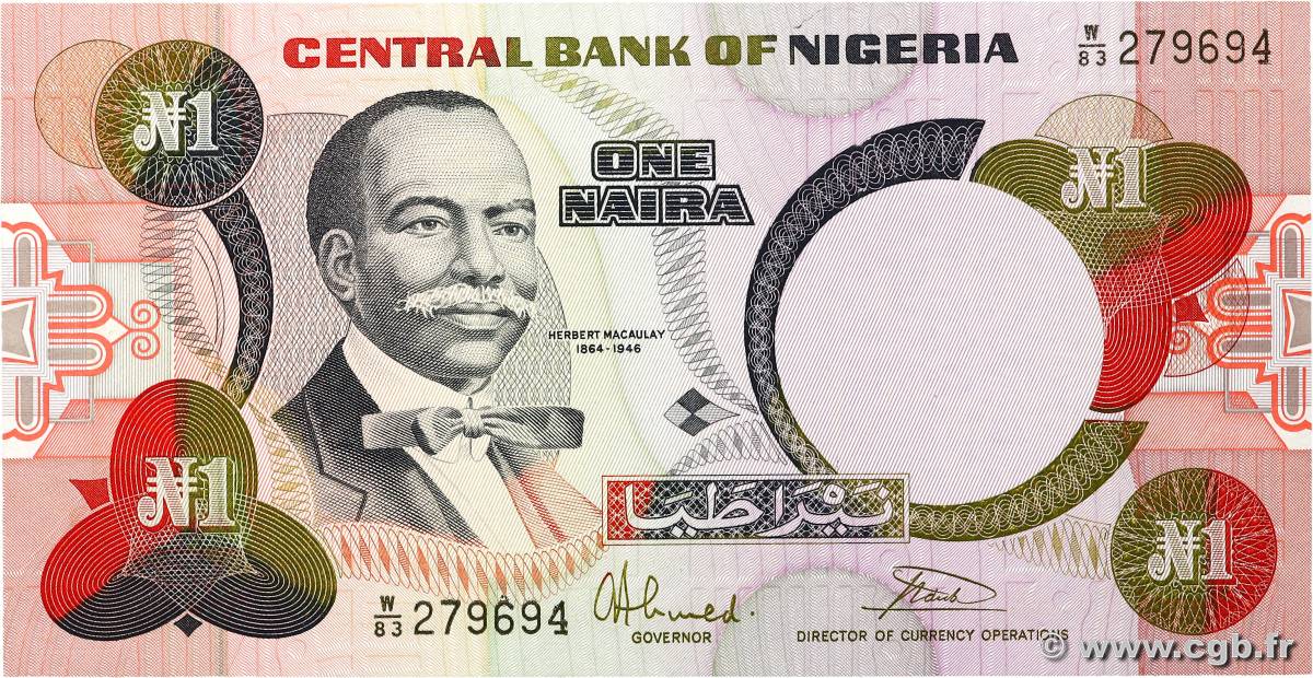 1 Naira NIGERIA  1984 P.23b ST