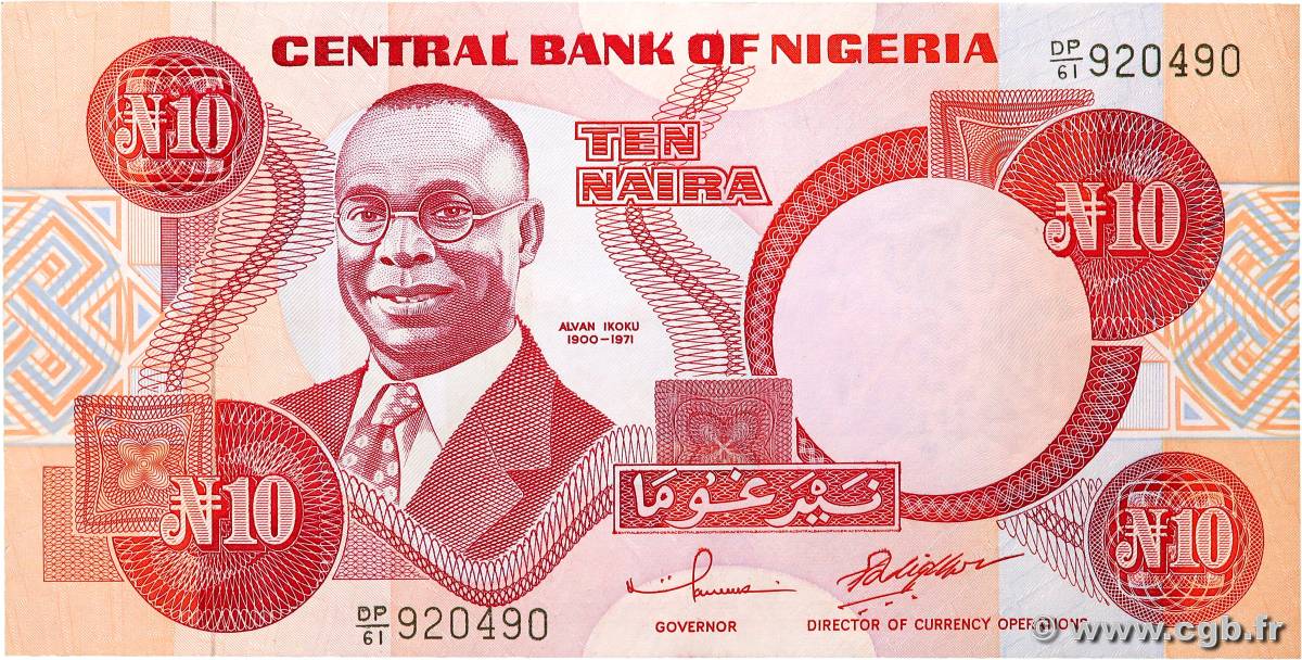 10 Naira NIGERIA  2001 P.25f VZ+