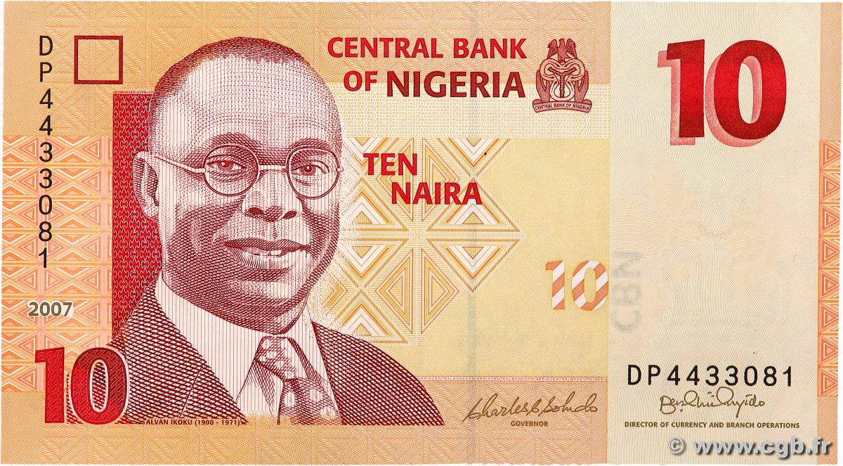 10 Naira NIGERIA  2007 P.33b FDC