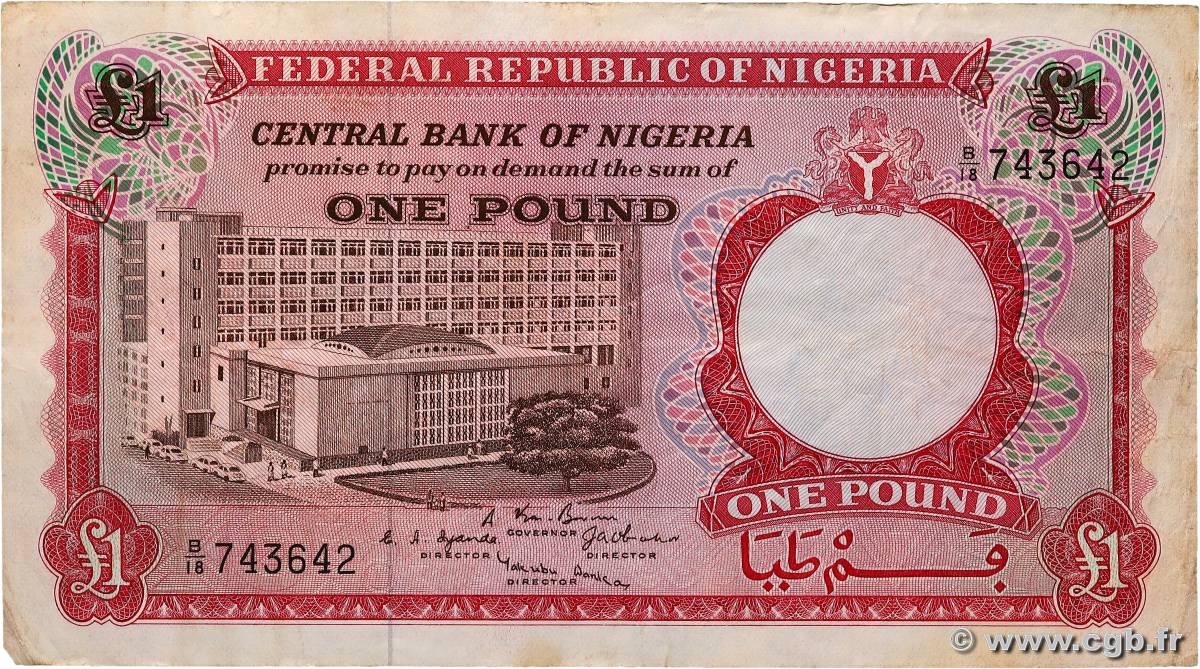 1 Pound NIGERIA  1697 P.08 F