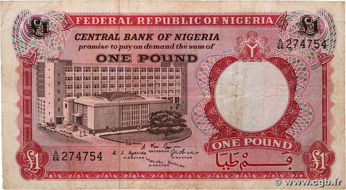 1 Pound NIGERIA  1697 P.08 BC