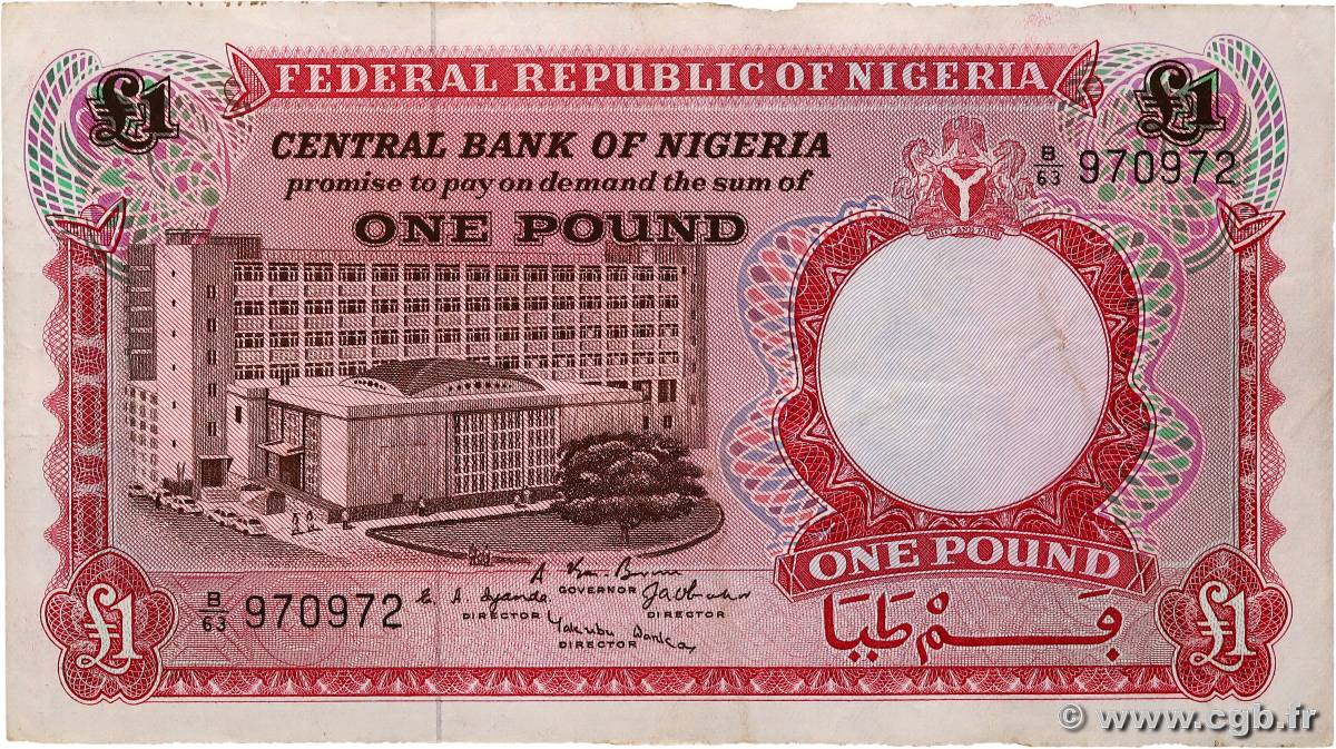 1 Pound NIGERIA  1697 P.08 SS