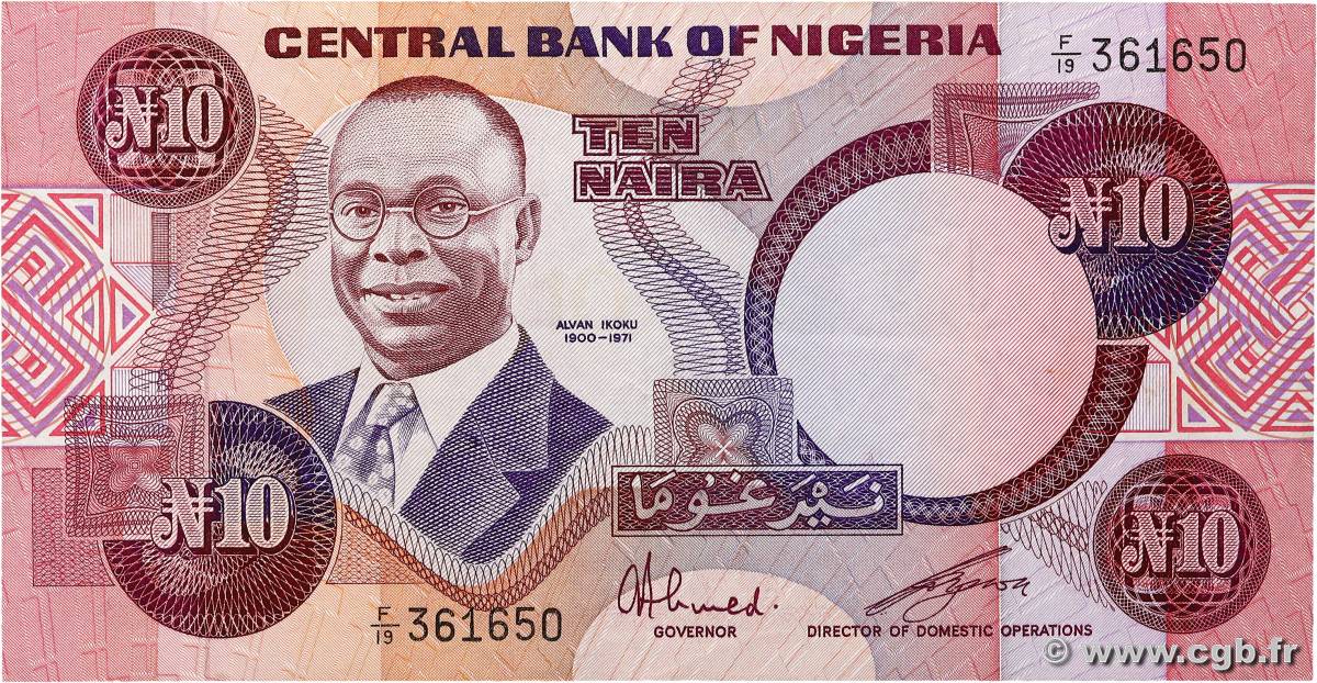 10 Naira NIGERIA  1979 P.21c VF