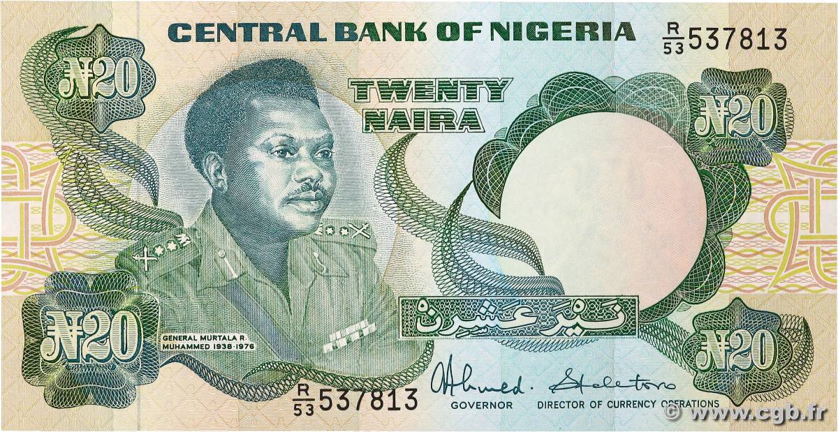 20 Naira NIGERIA  1984 P.26c NEUF