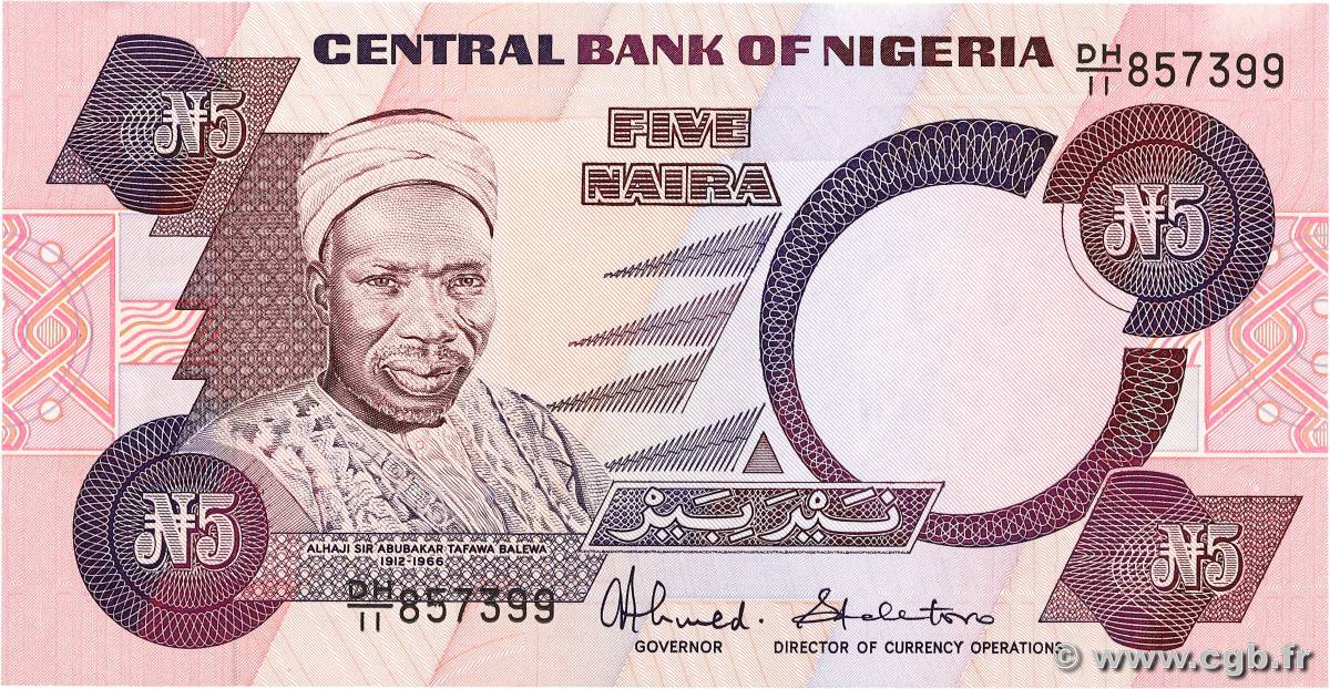 5 Naira NIGERIA  1984 P.24c NEUF