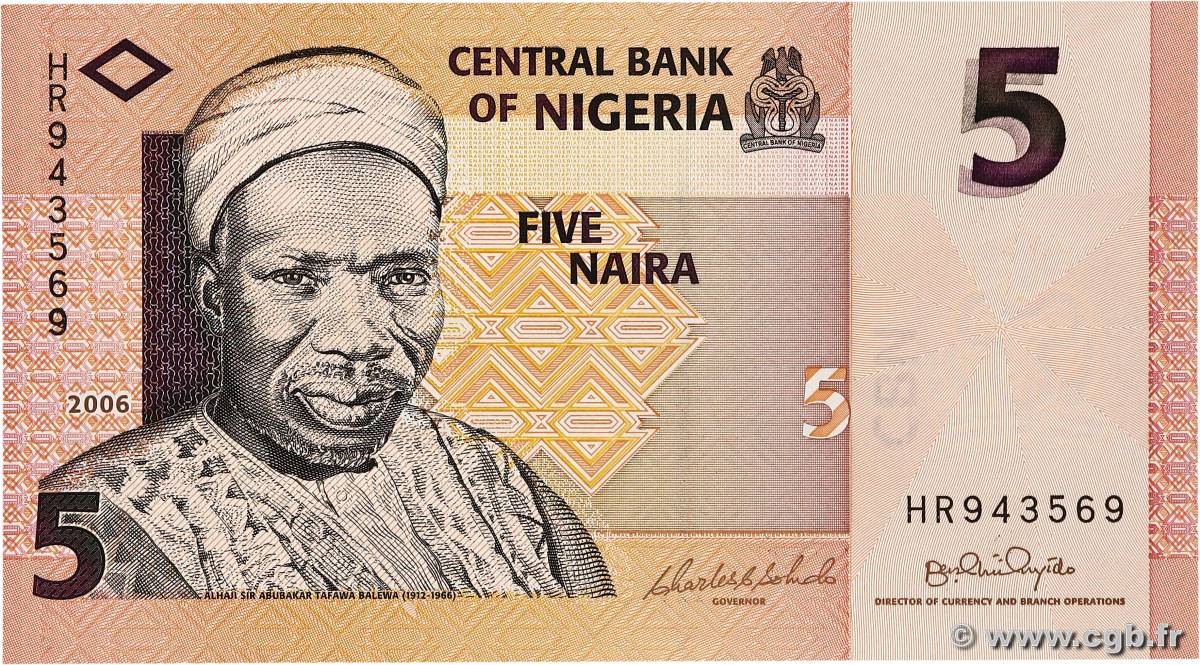 5 Naira NIGERIA  2006 P.32a UNC