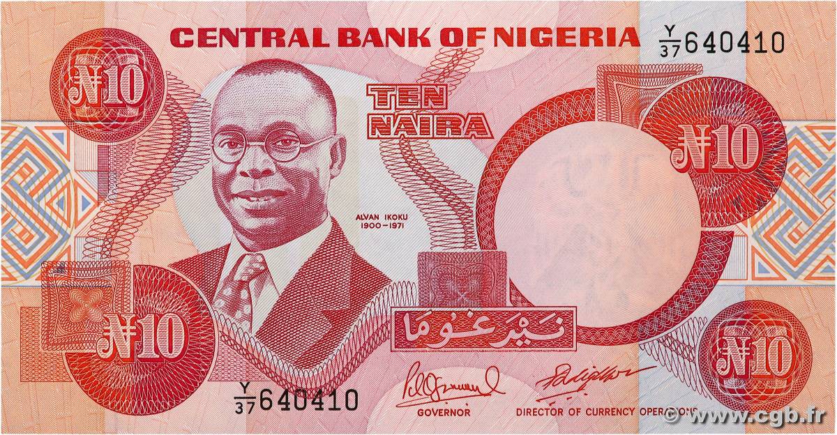 10 Naira NIGERIA  1984 P.25e fST+