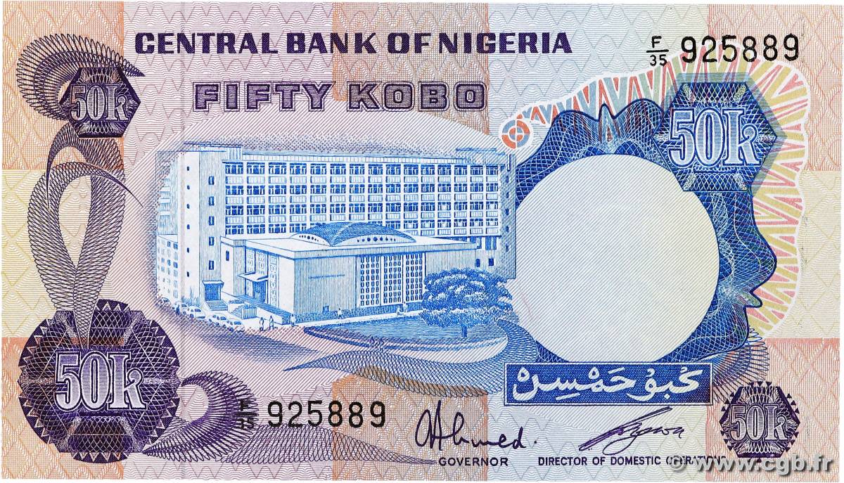 50 Kobo NIGERIA  1973 P.14f XF