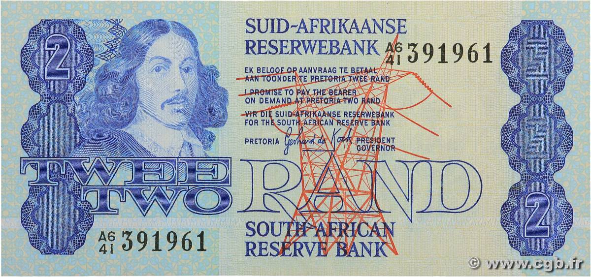 2 Rand SUDAFRICA  1990 P.118c AU