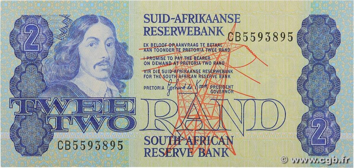 2 Rand SOUTH AFRICA  1983 P.118d UNC