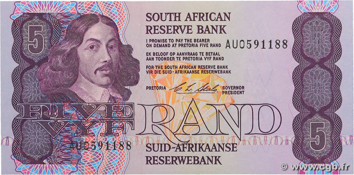 5 Rand SOUTH AFRICA  1990 P.119e UNC