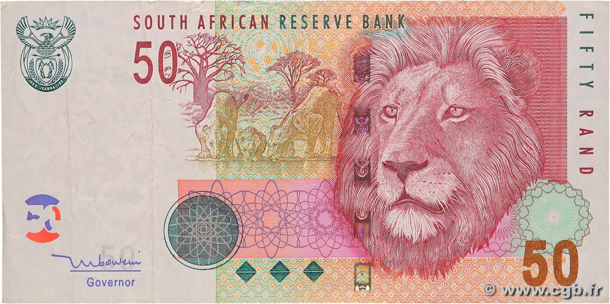 50 Rand SOUTH AFRICA  2005 P.130a F+