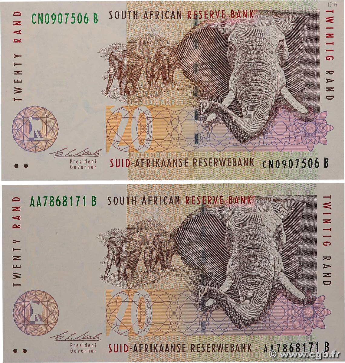 20 Rand Lot SüDAFRIKA  1993 P.124a ST