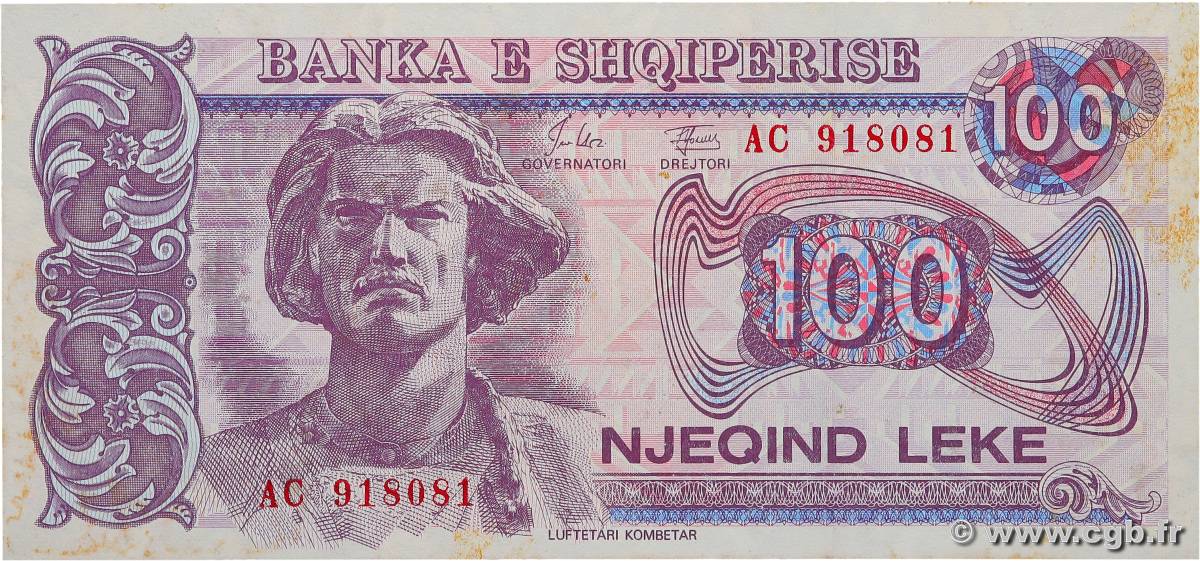 100 Lekë ALBANIE  1993 P.55a TTB+