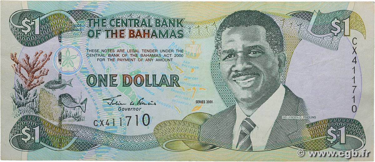 1 Dollar BAHAMAS  2001 P.69 BB