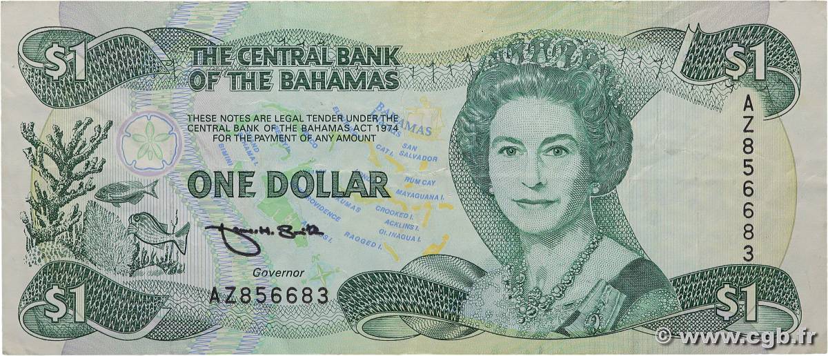 1 Dollar BAHAMAS  1984 P.43b BC+