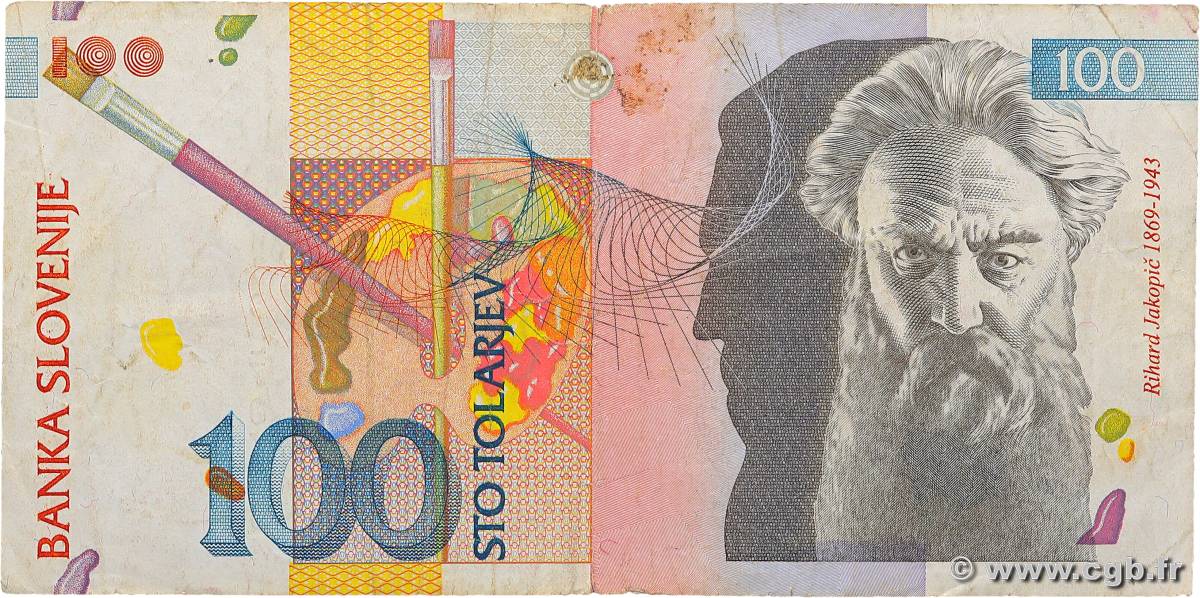 100 Tolarjev ESLOVENIA  1992 P.14a BC