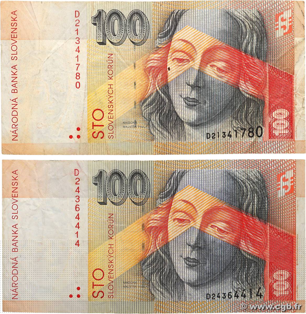 100 Korun Lot SLOVAQUIE  1993 P.22a TB