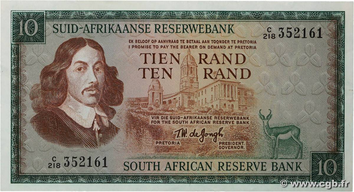 10 Rand SüDAFRIKA  1967 P.114b fVZ