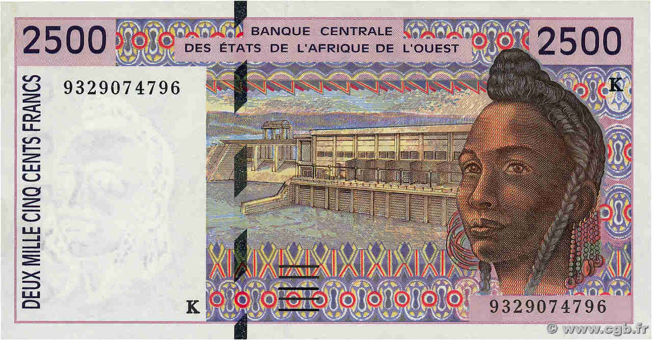 2500 Francs ÉTATS DE L AFRIQUE DE L OUEST  1993 P.712Kb SUP