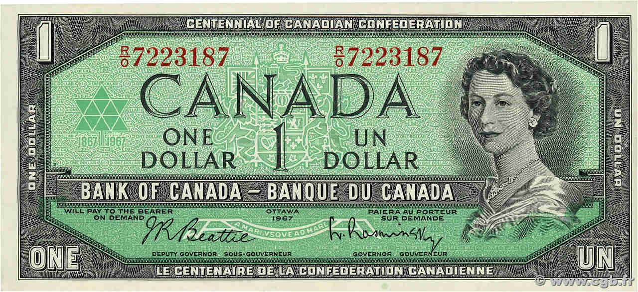 1 Dollar CANADA  1967 P.084b pr.NEUF