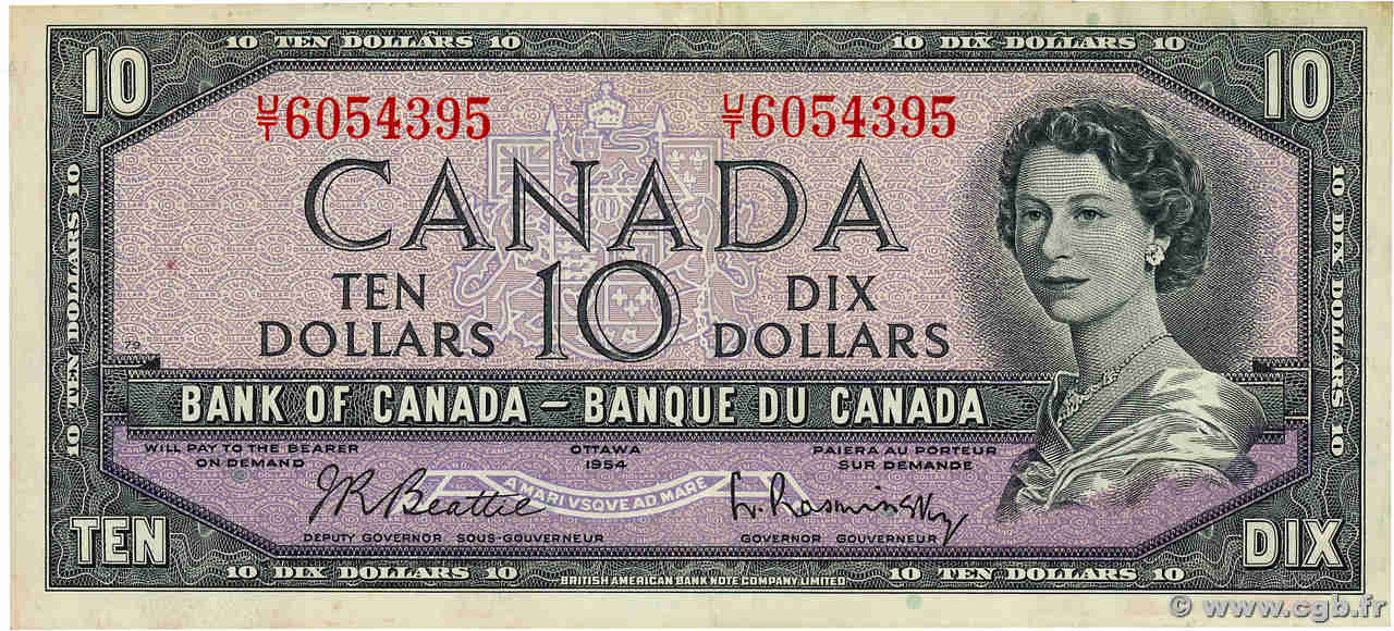 10 Dollars CANADA  1964 P.079b TTB