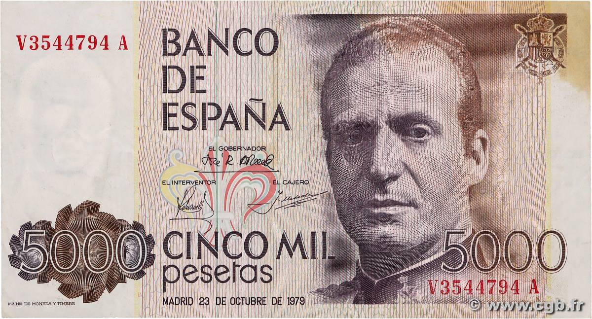 5000 Pesetas SPANIEN  1979 P.160 fSS