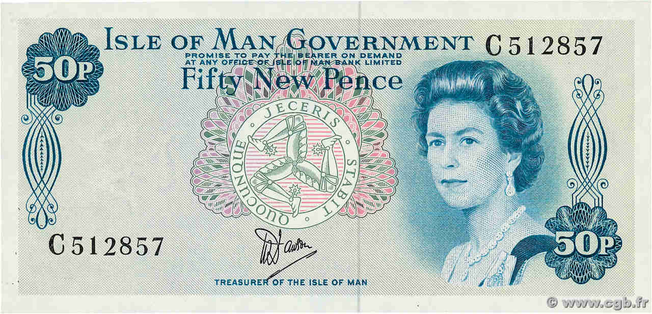 50 New Pence ÎLE DE MAN  1979 P.33a NEUF