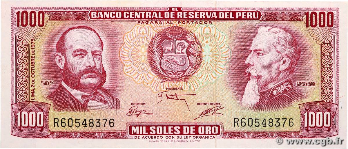 1000 Soles de Oro PERU  1975 P.111 VZ