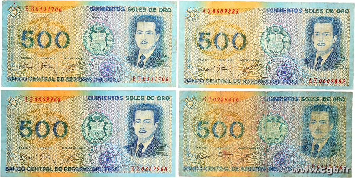 500 Soles de Oro Lot PERú  1976 P.115 BC