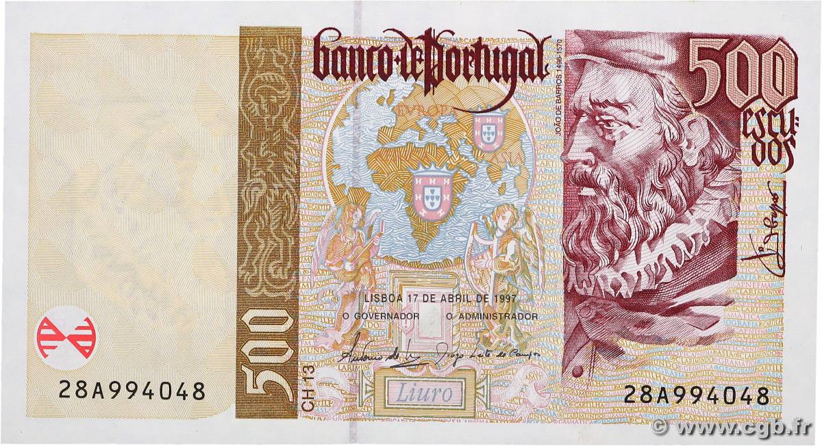 500 Escudos PORTUGAL  1997 P.187a NEUF