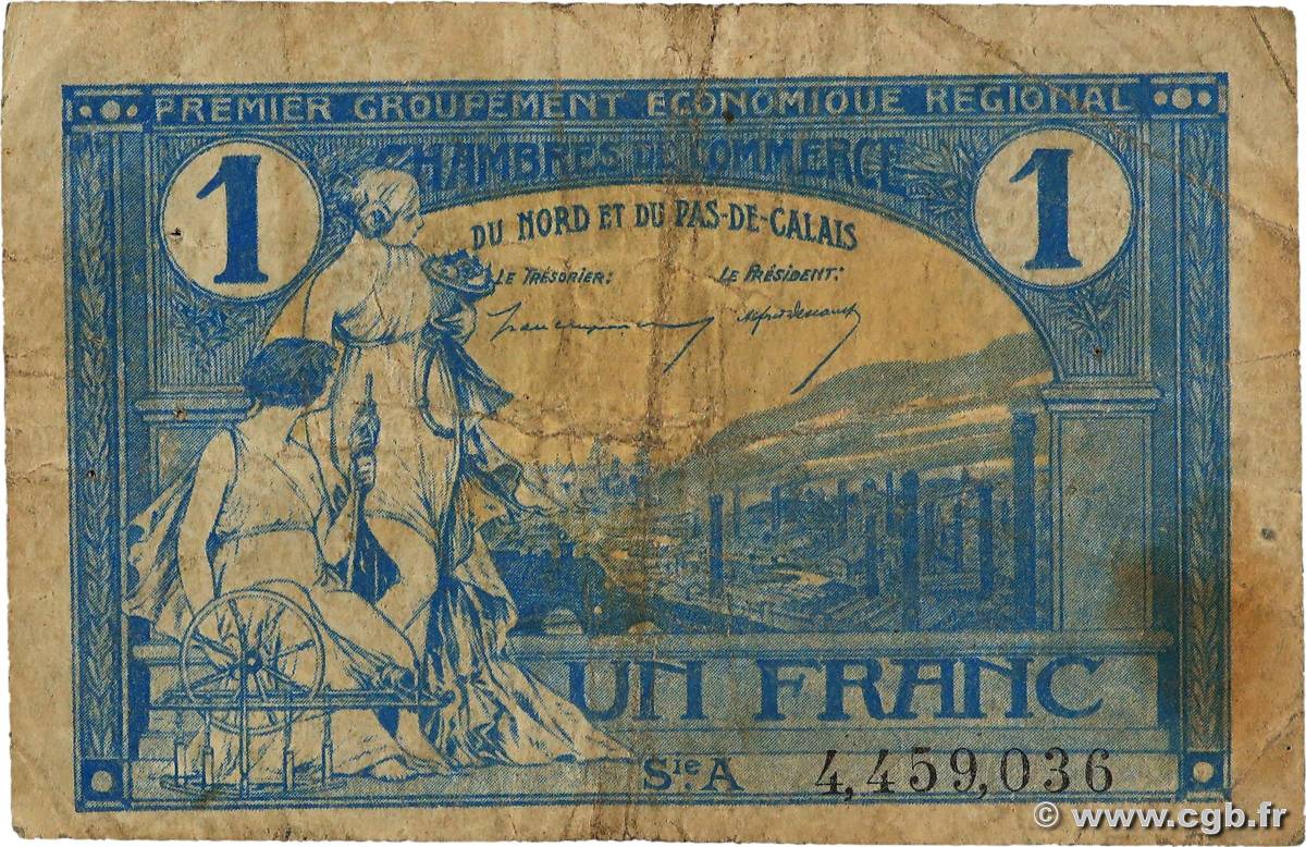 1 Franc FRANCE régionalisme et divers Nord et Pas-De-Calais 1918 JP.094.05 B+