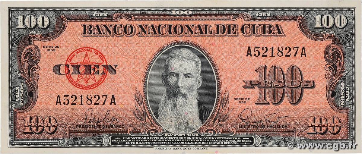 100 Pesos CUBA  1959 P.093a SPL