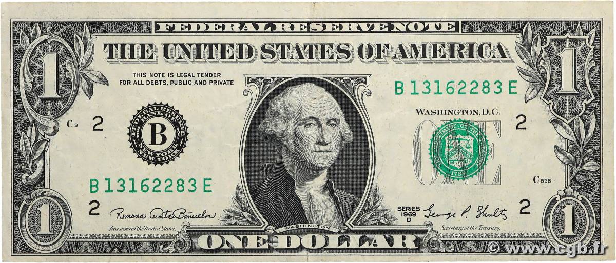 1 Dollar ÉTATS-UNIS D AMÉRIQUE New York 1969 P.449 TTB