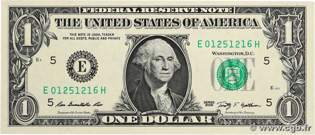 1 Dollar ÉTATS-UNIS D&nbsp;AMÉRIQUE Richmond  2009 P.530 NEUF