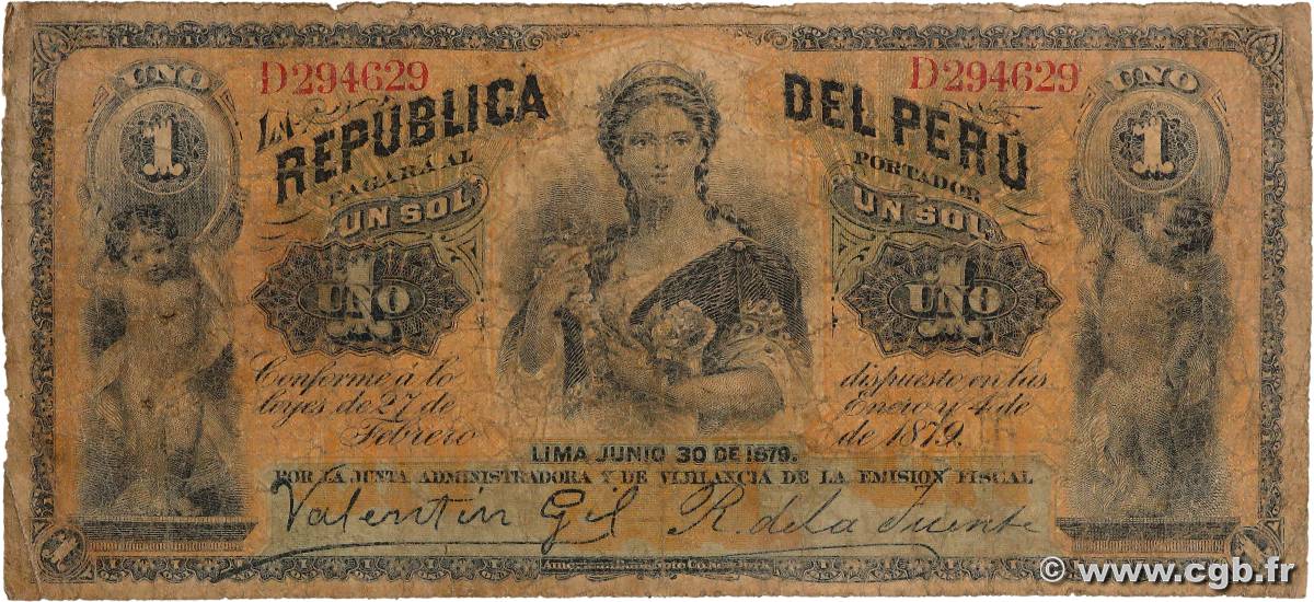 1 Sol PERU  1879 P.001 fSGE