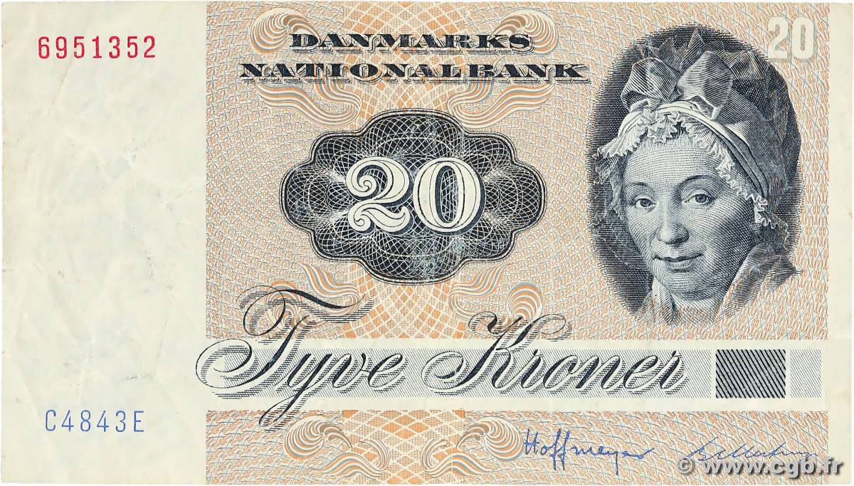 20 Kroner DANEMARK  1984 P.049c TB