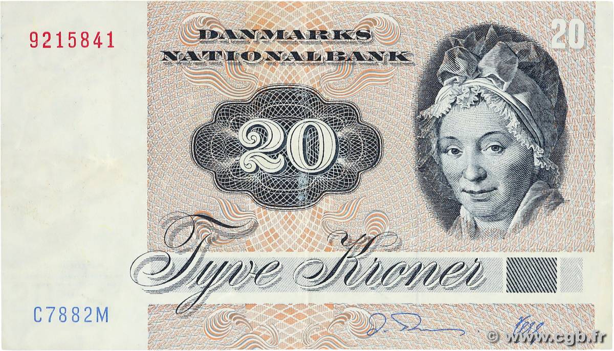 20 Kroner DÄNEMARK  1988 P.049h fVZ