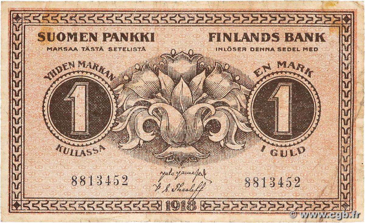 1 Markka FINLAND  1918 P.035 VG