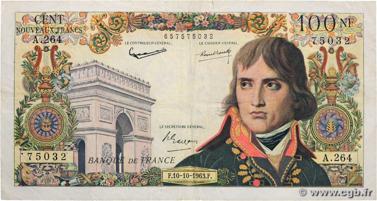 100 Nouveaux Francs BONAPARTE FRANCE  1963 F.59.23 TB+