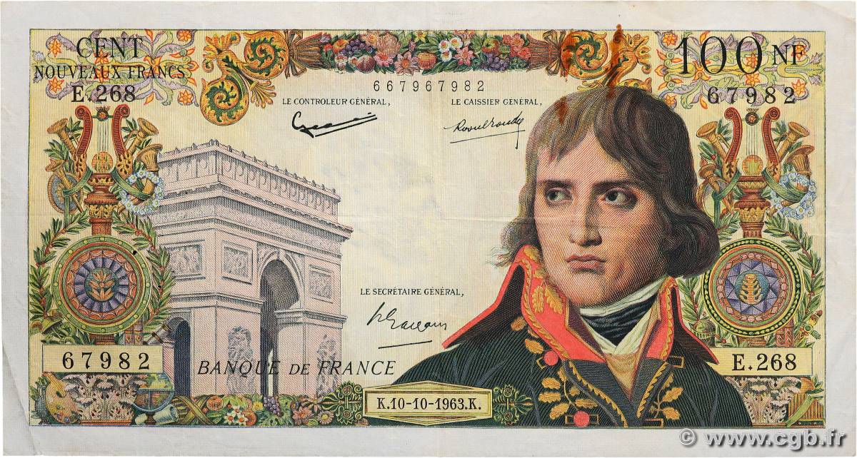 100 Nouveaux Francs BONAPARTE FRANCE  1963 F.59.23 pr.TTB