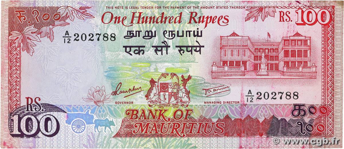 100 Rupees ÎLE MAURICE  1986 P.38 TTB