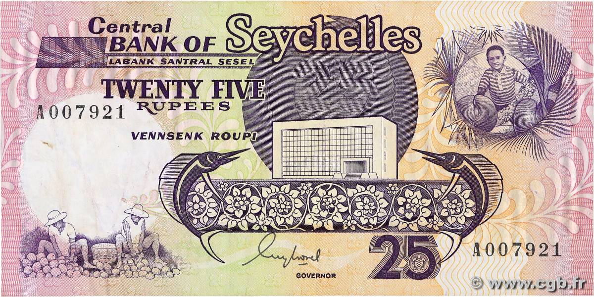 25 Rupees SEYCHELLES  1989 P.33 TB+